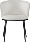 Skylar Contemporary Dining Chair Set of 2 - Stylish Comfort with Elegant Curved Back and Gold Legs