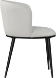 Skylar Contemporary Dining Chair Set of 2 - Stylish Comfort with Elegant Curved Back and Gold Legs