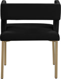 Caleb Contemporary Dining Chairs Set of 2 - Luxurious Velvet Comfort with Stylish Iron Legs