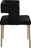 Caleb Contemporary Dining Chairs Set of 2 - Luxurious Velvet Comfort with Stylish Iron Legs