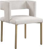 Caleb Contemporary Dining Chairs Set of 2 - Luxurious Velvet Comfort with Stylish Iron Legs