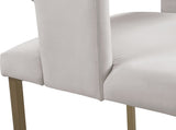 Caleb Contemporary Dining Chairs Set of 2 - Luxurious Velvet Comfort with Stylish Iron Legs