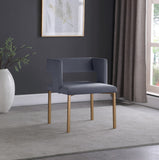 Caleb Contemporary Dining Chairs Set of 2 - Luxurious Velvet Comfort with Stylish Iron Legs