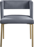 Caleb Contemporary Dining Chairs Set of 2 - Luxurious Velvet Comfort with Stylish Iron Legs