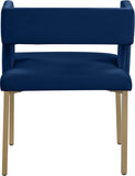 Caleb Contemporary Dining Chairs Set of 2 - Luxurious Velvet Comfort with Stylish Iron Legs