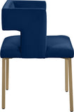Caleb Contemporary Dining Chairs Set of 2 - Luxurious Velvet Comfort with Stylish Iron Legs