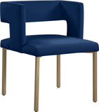Caleb Contemporary Dining Chairs Set of 2 - Luxurious Velvet Comfort with Stylish Iron Legs