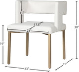 Caleb Contemporary Dining Chair Set of 2 - Luxurious Design with Unique Square Back & Stylish Legs