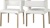 Caleb Contemporary Dining Chair Set of 2 - Luxurious Design with Unique Square Back & Stylish Legs