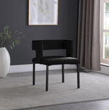 Caleb Contemporary Dining Chairs Set of 2 - Luxurious Velvet Comfort with Stylish Iron Legs