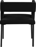 Caleb Contemporary Dining Chairs Set of 2 - Luxurious Velvet Comfort with Stylish Iron Legs