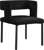 Caleb Contemporary Dining Chairs Set of 2 - Luxurious Velvet Comfort with Stylish Iron Legs