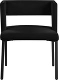 Caleb Contemporary Dining Chairs Set of 2 - Luxurious Velvet Comfort with Stylish Iron Legs