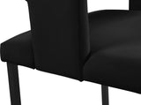 Caleb Contemporary Dining Chairs Set of 2 - Luxurious Velvet Comfort with Stylish Iron Legs