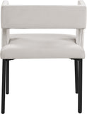 Caleb Contemporary Dining Chairs Set of 2 - Luxurious Velvet Comfort with Stylish Iron Legs