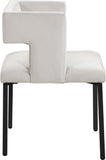Caleb Contemporary Dining Chairs Set of 2 - Luxurious Velvet Comfort with Stylish Iron Legs