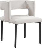 Caleb Contemporary Dining Chairs Set of 2 - Luxurious Velvet Comfort with Stylish Iron Legs