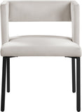Caleb Contemporary Dining Chairs Set of 2 - Luxurious Velvet Comfort with Stylish Iron Legs