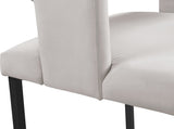 Caleb Contemporary Dining Chairs Set of 2 - Luxurious Velvet Comfort with Stylish Iron Legs