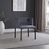 Caleb Contemporary Dining Chairs Set of 2 - Luxurious Velvet Comfort with Stylish Iron Legs
