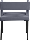 Caleb Contemporary Dining Chairs Set of 2 - Luxurious Velvet Comfort with Stylish Iron Legs