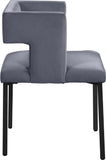Caleb Contemporary Dining Chairs Set of 2 - Luxurious Velvet Comfort with Stylish Iron Legs