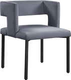 Caleb Contemporary Dining Chairs Set of 2 - Luxurious Velvet Comfort with Stylish Iron Legs