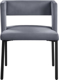 Caleb Contemporary Dining Chairs Set of 2 - Luxurious Velvet Comfort with Stylish Iron Legs