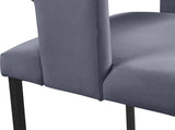 Caleb Contemporary Dining Chairs Set of 2 - Luxurious Velvet Comfort with Stylish Iron Legs