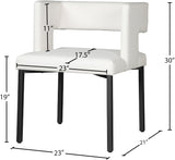 Caleb Contemporary Dining Chair Set of 2 - Luxurious Design with Unique Square Back & Stylish Legs