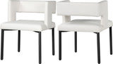 Caleb Contemporary Dining Chair Set of 2 - Luxurious Design with Unique Square Back & Stylish Legs