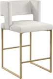 Caleb Contemporary Counter Stool Set of 2 – Luxurious Velvet Design with Stylish Square Backrest