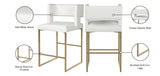 Caleb Contemporary Counter Stool Set of 2 - Luxurious Design with Stylish Square Back and Legs