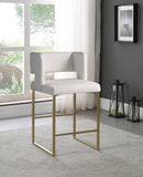 Caleb Contemporary Counter Stool Set of 2 - Luxurious Design with Stylish Square Back and Legs