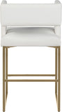 Caleb Contemporary Counter Stool Set of 2 - Luxurious Design with Stylish Square Back and Legs