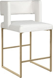 Caleb Contemporary Counter Stool Set of 2 - Luxurious Design with Stylish Square Back and Legs