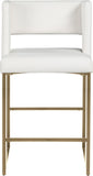 Caleb Contemporary Counter Stool Set of 2 - Luxurious Design with Stylish Square Back and Legs