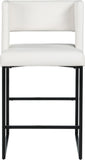Caleb Contemporary Counter Stool Set of 2 - Luxurious Design with Stylish Square Back and Legs