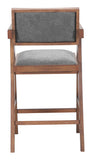 Delhi Counter Stool (Set of 2) Gray & Walnut