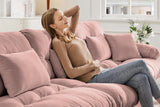 CLOUDIES 134" 3 Seater Sofa with 2 Ottomans