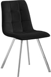 Annie Contemporary Dining Chair Set - Luxurious Velvet with Gold Legs, Stylish Box Tufting Design