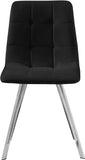 Annie Contemporary Dining Chair Set - Luxurious Velvet with Gold Legs, Stylish Box Tufting Design