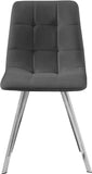 Annie Contemporary Dining Chair Set - Luxurious Velvet with Gold Legs, Stylish Box Tufting Design