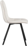 Annie Contemporary Dining Chair Set - Luxurious Velvet with Gold Legs, Stylish Box Tufting Design