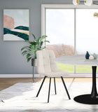 Annie Contemporary Dining Chair Set - Luxurious Velvet with Gold Legs, Stylish Box Tufting Design