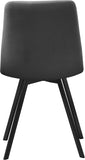 Annie Contemporary Dining Chair Set - Luxurious Velvet with Gold Legs, Stylish Box Tufting Design