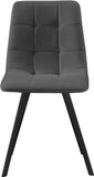 Annie Contemporary Dining Chair Set - Luxurious Velvet with Gold Legs, Stylish Box Tufting Design