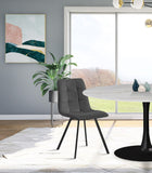 Annie Contemporary Dining Chair Set - Luxurious Velvet with Gold Legs, Stylish Box Tufting Design