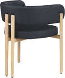 Gideon Dining Chairs Set of 2 - Stylish Vegan Leather with Natural Wood Look, Perfect for Modern Homes