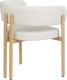 Gideon Dining Chairs Set of 2 - Stylish Vegan Leather with Natural Wood Look, Perfect for Modern Homes